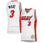 Camiseta Miami Heat Dwyane Wade #3 Mitchell & Ness 2005-06 Blanco