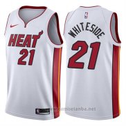 Camiseta Miami Heat Hassan Whiteside #21 2017-18 Blanco
