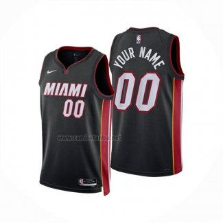 Camiseta Miami Heat Personalizada Icon 2024-25 Negro