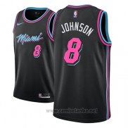 Camiseta Miami Heat Tyler Johnson #8 Ciudad 2018-19 Negro