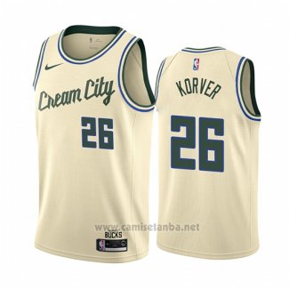 Camiseta Milwaukee Bucks Kyle Korver #26 Ciudad Crema