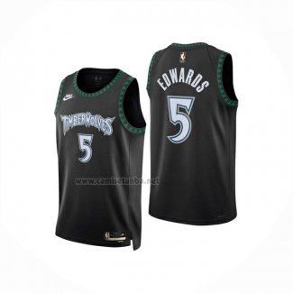 Camiseta Minnesota Timberwolves Anthony Edwards NO 5 Classic 2025-26 Negro