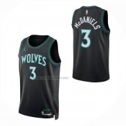 Camiseta Minnesota Timberwolves Jaden McDaniels NO 3 Statement 2026-27 Negro