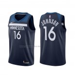 Camiseta Minnesota Timberwolves James Johnson #16 Icon Negro