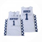 Camiseta NCAA Kentucky Wildcat Devin Booker 2025 Blanco