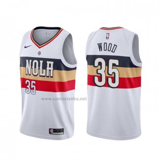 Camiseta New Orleans Pelicans Christian Wood #35 Earned Blanco