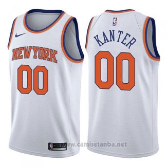 Camiseta New York Knicks Enes Kanter #00 Association 2017-18 Blanco