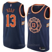 Camiseta New York Knicks Joakim Noah #13 Ciudad 2018 Azul