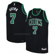 Camiseta Nino Boston Celtics Jaylen Brown #7 Statement Negro