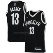 Camiseta Nino Brooklyn Nets James Harden #13 Icon Negro