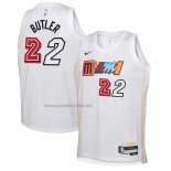 Camiseta Nino Miami Heat Jimmy Butler #22 Ciudad 2022-23 Blanco
