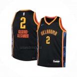 Camiseta Nino Oklahoma City Thunder Shai Gilgeous-Alexander #2 Ciudad 2024-25 Negro