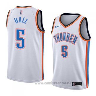 Camiseta Oklahoma City Thunder Devon Hall #5 Association 2018 Blanco