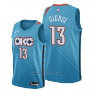 Camiseta Oklahoma City Thunder Paul George #13 Ciudad Edition Azul