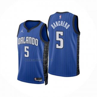 Camiseta Orlando Magic Paolo Banchero NO 5 Statement 2024-25 Azul