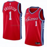 Camiseta Philadelphia 76ers Justin Anderson #1 Statement 2018 Rojo