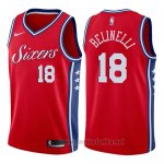 Camiseta Philadelphia 76ers Marco Belinelli #18 Statement 2017-18 Rojo