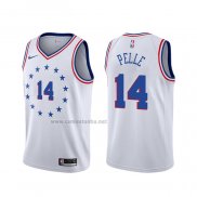 Camiseta Philadelphia 76ers Norvel Pelle #14 Earned 2019-20 Blanco