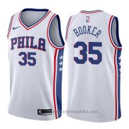 Camiseta Philadelphia 76ers Trevor Booker #35 Association 2017-18 Blanco