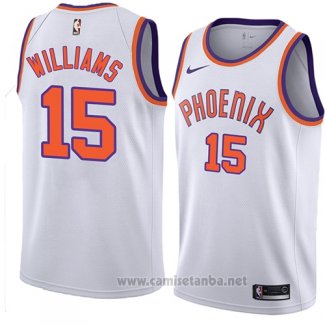 Camiseta Phoenix Suns Alan Williams #15 Hardwood Classic 2018 Blanco