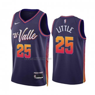 Camiseta Phoenix Suns Nassir Little NO 25 Ciudad 2023-24 Violeta