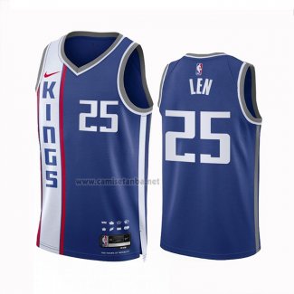 Camiseta Sacramento Kings Alex Len #25 Ciudad 2023-24 Azul