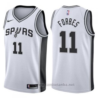 Camiseta San Antonio Spurs Bryn Forbes #11 Swingman Association 2017-18 Blanco