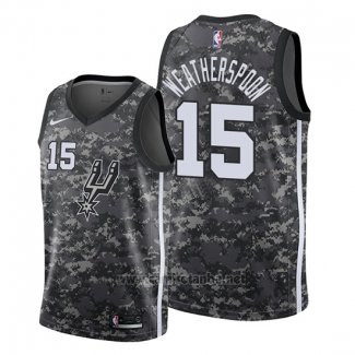 Camiseta San Antonio Spurs Quinndary Weatherspoon #15 Ciudad 2019-20 Camuflaje