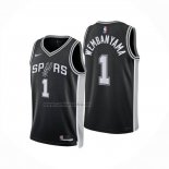 Camiseta San Antonio Spurs Victor Wembanyama NO 1 Icon 2024-25 Negro