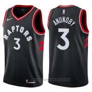 Camiseta Toronto Raptors Og Anunoby #3 Statement 2017-18 Negro