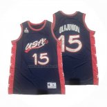 Camiseta USA 1996 Hakeem Olajuwon NO 15 Azul