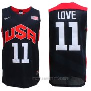 Camiseta USA 2012 Kevin Love #11 Negro