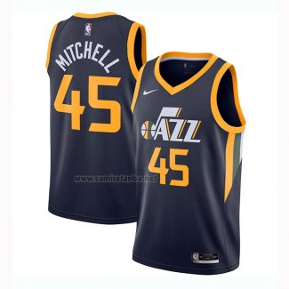 Camiseta Utah Jazz Donovan Mitchell #45 Icon 2020-21 Azul