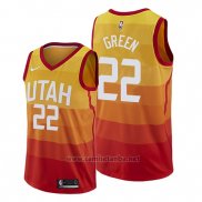 Camiseta Utah Jazz Jeff Green #22 Ciudad Naranja