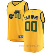 Camiseta Utah Jazz Personalizada 17-18 Amarillo