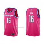 Camiseta Washington Wizards Anthony Gill #16 Ciudad 2022-23 Rosa