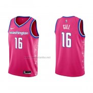 Camiseta Washington Wizards Anthony Gill #16 Ciudad 2022-23 Rosa