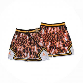 Pantalone Jordan Just Don Negro Naranja