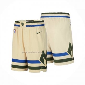 Pantalone Milwaukee Bucks Ciudad 2025-26 Crema