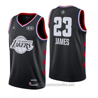 Camiseta All Star 2019 Los Angeles Lakers Lebron James #23 Negro