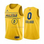 Camiseta All Star 2021 Portland Trail Blazers Damian Lillard #0 Oro