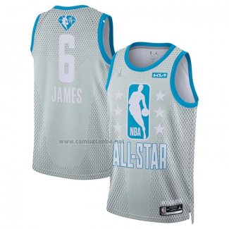 Camiseta All Star 2022 Los Angeles Lakers LeBron James #6 Gris