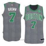 Camiseta Boston Celtics Jaylen Brown #7 Navidad 2018 Verde