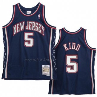 Camiseta Brooklyn Nets Jason Kidd #5 Retro Azul