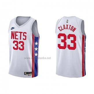 Camiseta Brooklyn Nets Nic Claxton #33 Classic 2022-23 Blanco