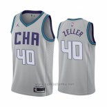 Camiseta Charlotte Hornets Cody Zeller #40 Ciudad Edition Gris