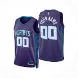 Camiseta Charlotte Hornets Personalizada Statement 2024-25 Violeta