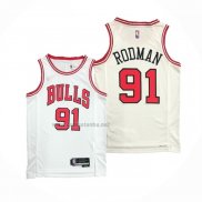 Camiseta Chicago Bulls Dennis Rodman #91 Association 2021 Blanco