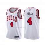 Camiseta Chicago Bulls Jerry Sloan #4 Association Blanco