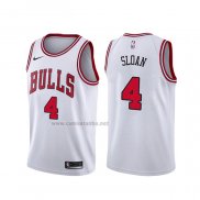 Camiseta Chicago Bulls Jerry Sloan #4 Association Blanco